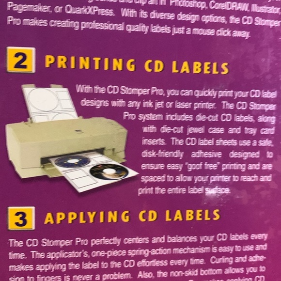 Avery CD-R Stomper Pro Applicator 1999 CD labeling system NEW - Picture 11 of 12